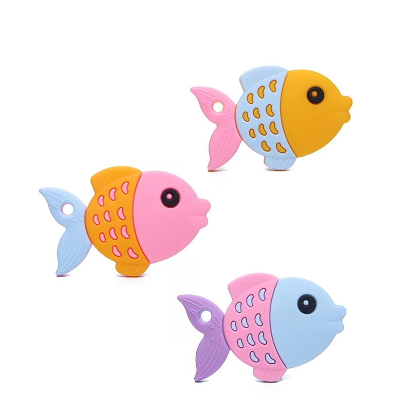 

Hot Sale Teething Toys for Infant BPA Free Baby Teethers Food Grade Silicone Teethers Beads DIY Animal Shape Baby Chew Toy