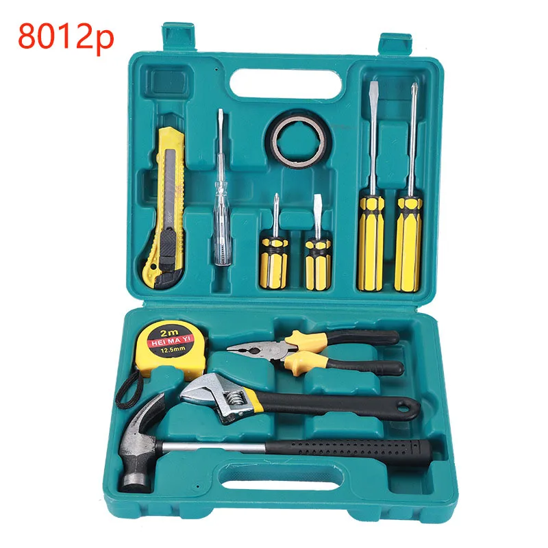 

Hand Tool Set Wrench General Household Repair Hand Tool Kit tape Plastic Toolbox Storage Case Socket Wrench Screwdriver Knife