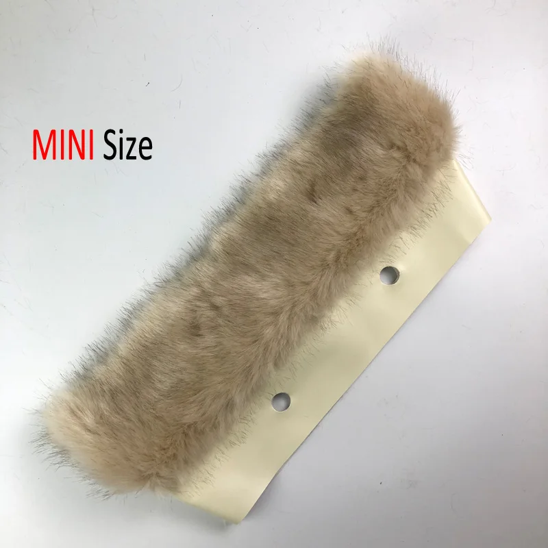 High Quality Faux fur fox's Plush Trim for Thermal Plush Decoration Classic Mini obag O bag Trims Eva handbag mini crossbody bag