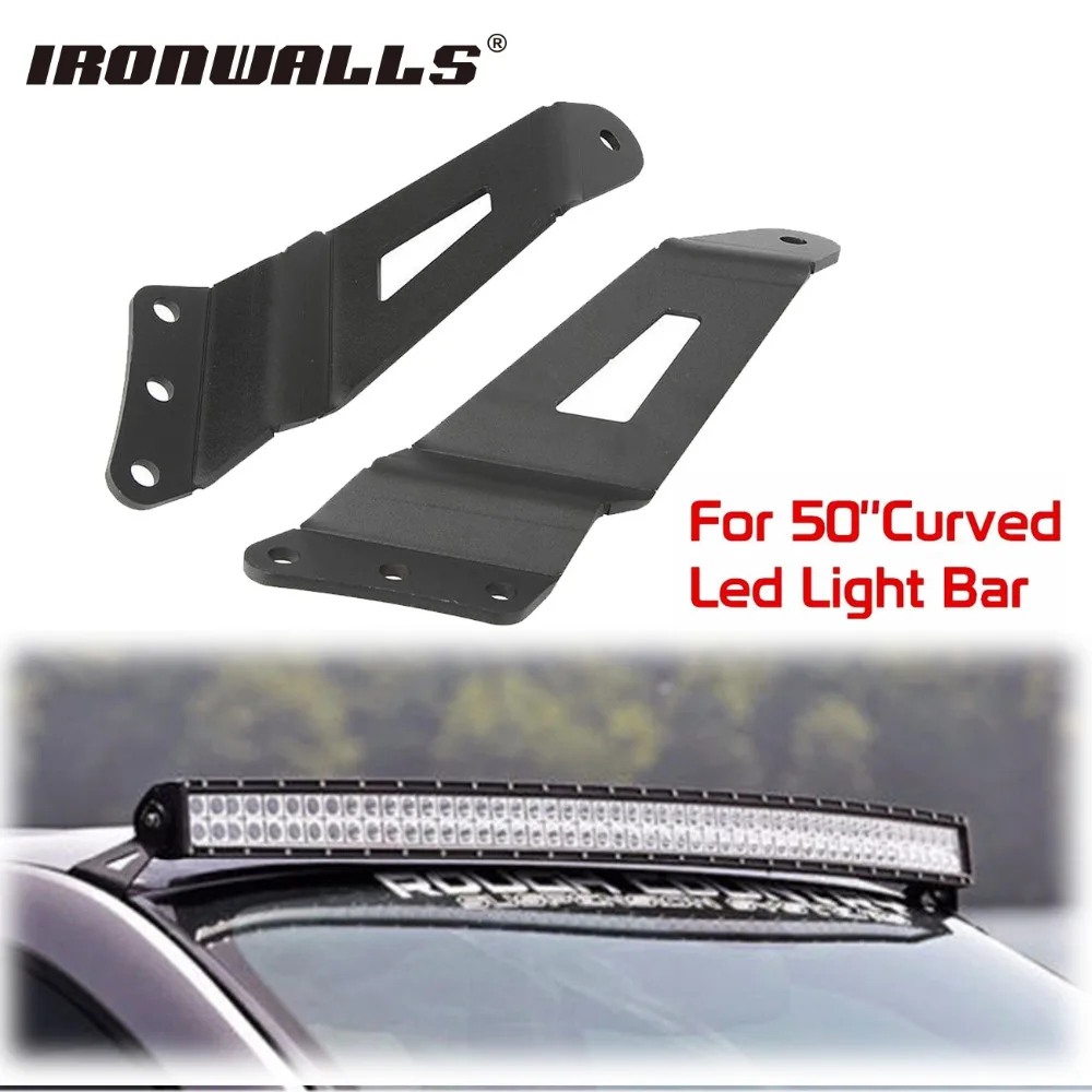 

Ironwalls Pair Mounting Brackets Mount Base Car for 50inch Curved LED Light Bar Work Pickup Chevy Silverado 4WD/2WD GMC Sierra