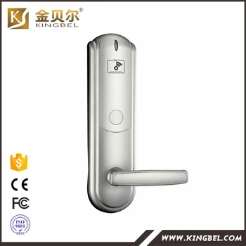 

wireless silvery magnetic door lock electronic panel hotel lock with mechanical key