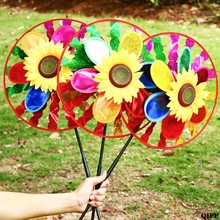 Прямая поставка, красочная ветряная мельница в виде подсолнечника, ветряная Вертушка для дома, сада, двора, декоративные детские игрушки May30