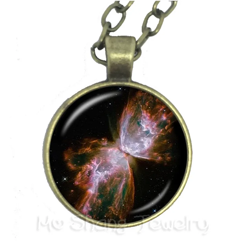 

Galaxy Nebula 25mm Glass Cabochon Necklace Fashion Accessories For Good Friend's Pendant Jewelry Sweater Chain Wholesale