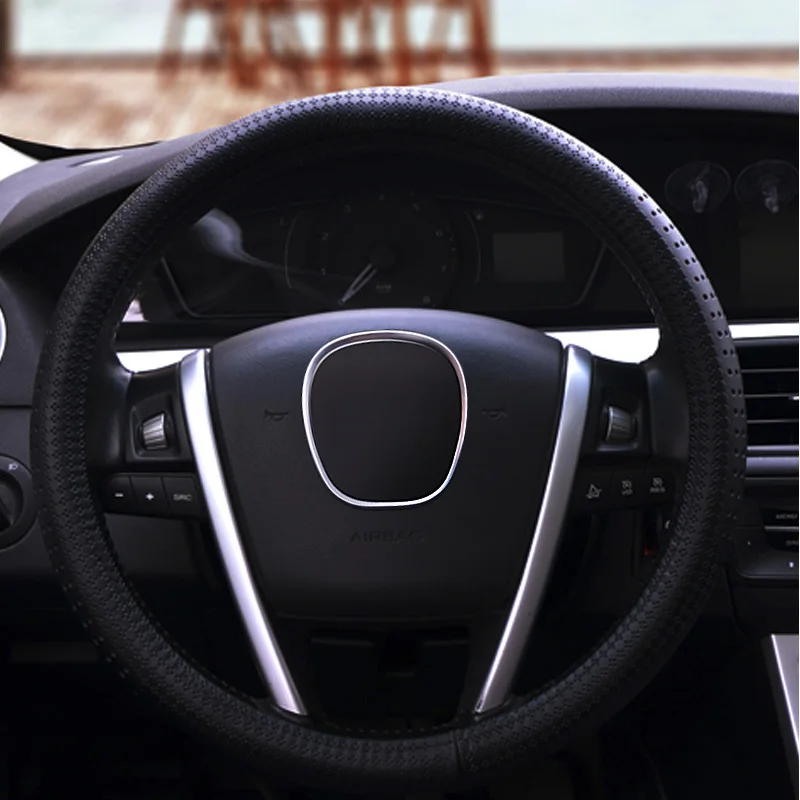 38CM cowhide Steering wheel Covers for Kia optima RIO sorento K2 K3 K4