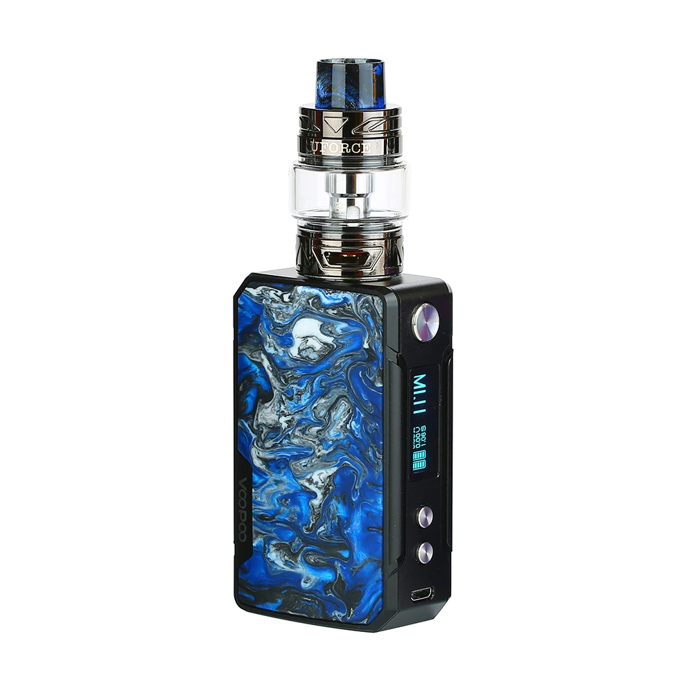 VOOPOO Drag Mini 117 Вт термоконтроль вэйпинга комплект с батареей Mod 4400 мАч VOOPOO Drag Mini MOD& UFORCE T2 бак 5 мл электронная сигарета комплект vs Shogun/Drag 2 - Цвет: B-Phthalo