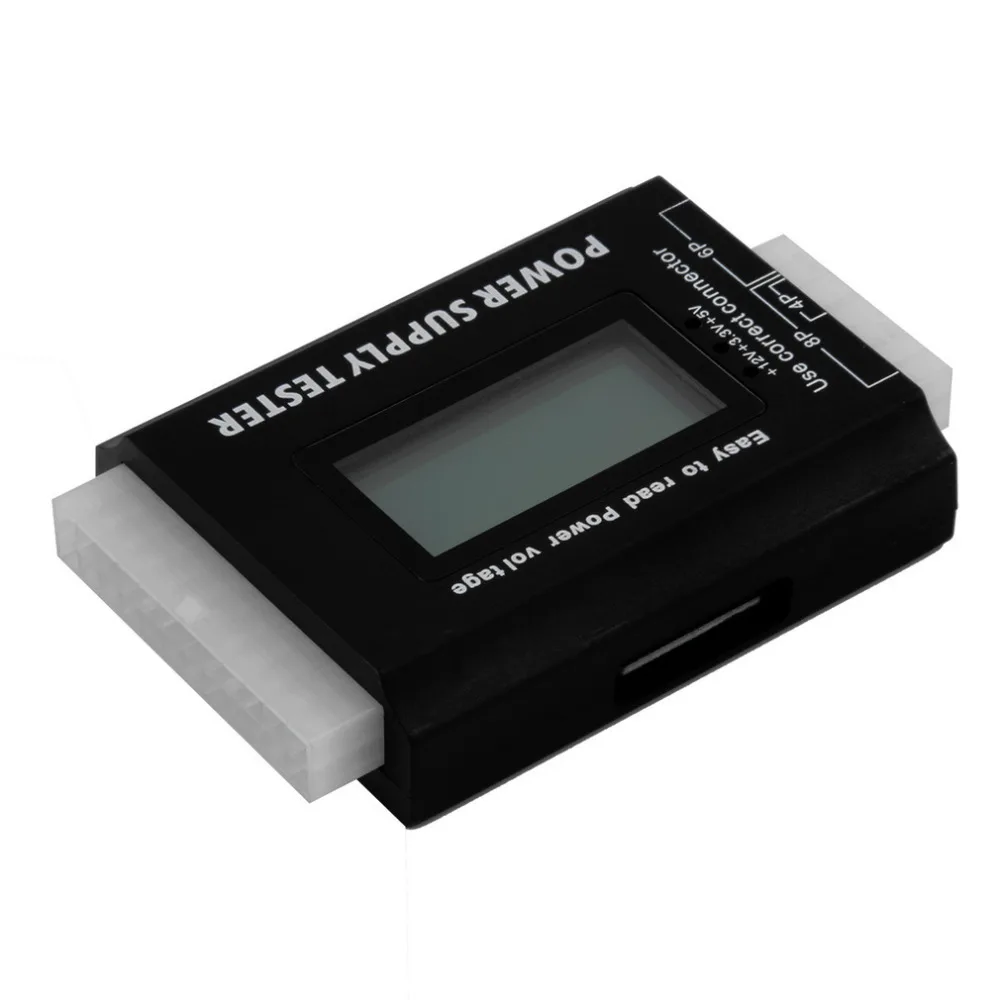 Цифровой ЖК-ПК Компьютер ПК Тестер питания 20/24 Pin SATA тестеры жестких дисков