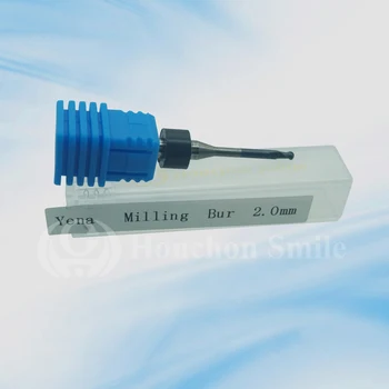 

30pcs Yena Dental zirconia burs size 2.0/1.0/0.6mm/ Yena D43/D41/D15 CADCAM machine use/ Shaft 3mm length 50mm/46mm