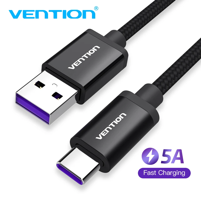 Vention 5A usb type C кабель для huawei P10 P20 Pro mate9 pro mate10 USB Быстрая зарядка 3 1 передачи данных