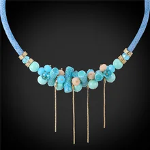 Богемное длинное ожерелье для женщин, ювелирный подарок, 3 цвета, доступны для изменения размера, высококачественный керамический Кристалл, ожерелье, роскошный Torques N1748