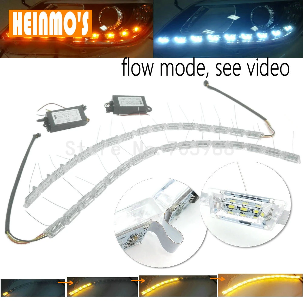 High power flexible Crystal Flowing vinstar led DRL day light led