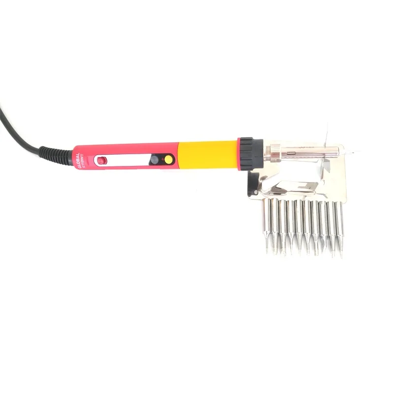 CXG E60W E90W E110W Digital LCD Adjustable NC thermostat Electric soldering iron handle Welding repair +10pcs gold soldering tip