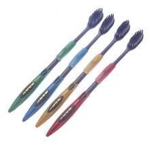 4 шт. Двухместный Ultra Soft Зубная щетка бамбуковый уголь щетка для выпрямления волос Уход за полостью рта для зубов Уход Инструмент высокое качество Зубная щётка