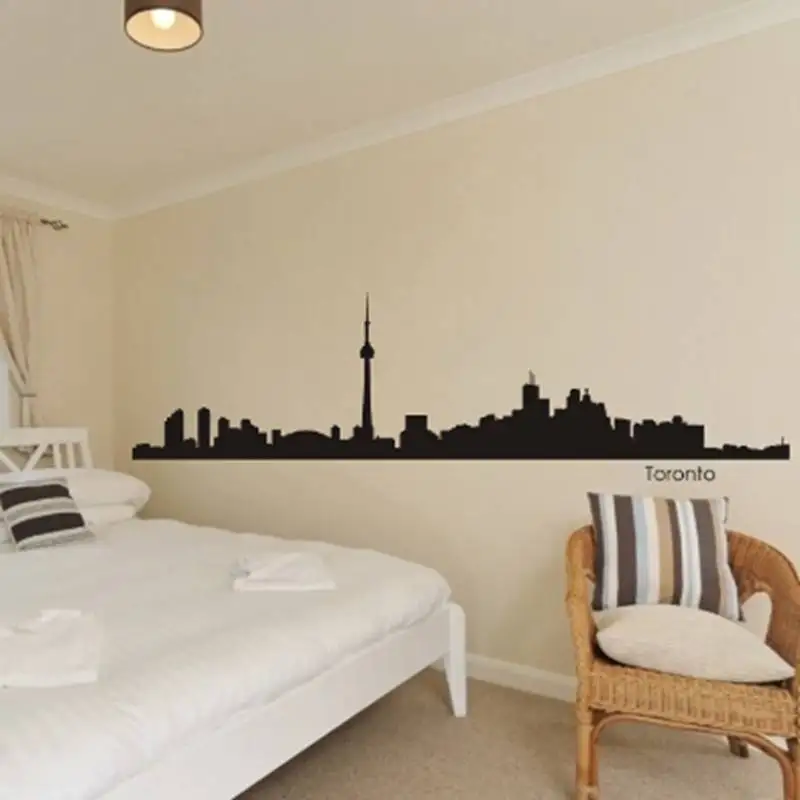 Toronto City Decal Landmark Skyline Wall Stickers Sketch Decals Poster