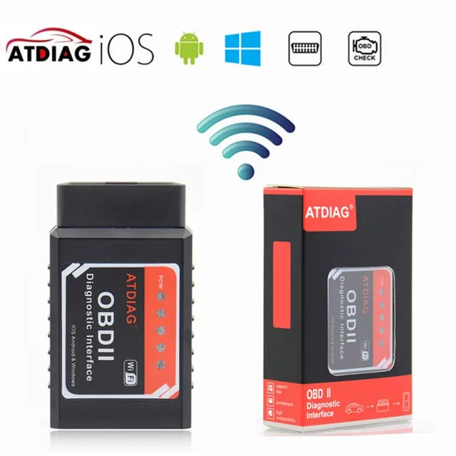 OBD OBD2 автомобильный считыватель кодов PIC18F25K80 оборудование V1.5 ATDIAG ELM327 wifi стабильная функция работает дизельные автомобили Wi-Fi для Android/iOS - Цвет: AS PICTURE