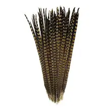 20-22 дюймов(50-55 см) натуральные перья из хвоста фазана для наращивания волос в центре для свадебных украшений перьевые Шлейфы