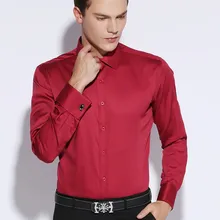 CH. KWOK бордовое белое свадебное платье для мужчин, рубашки с длинными рукавами, мужская деловая рубашка, рубашка Camisa Hombre Chemise Homme Masculina