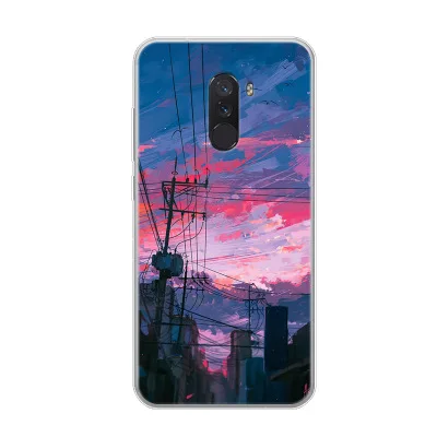 A18 Для Xiaomi Pocophone F1 чехол Небесно Мягкий силиконовый чехол с рисунком из мультфильма чехол для телефона для Xiaomi Pocophone F 1 Защитная крышка в виде ракушки Poco телефон F1 fundas - Цвет: A18