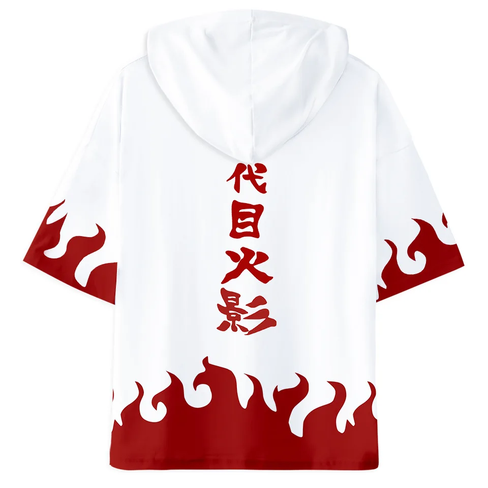 Наруто Косплей Аниме костюмы 4 Yondaime Hokage Namikaze Минато Толстовка с коротким рукавом