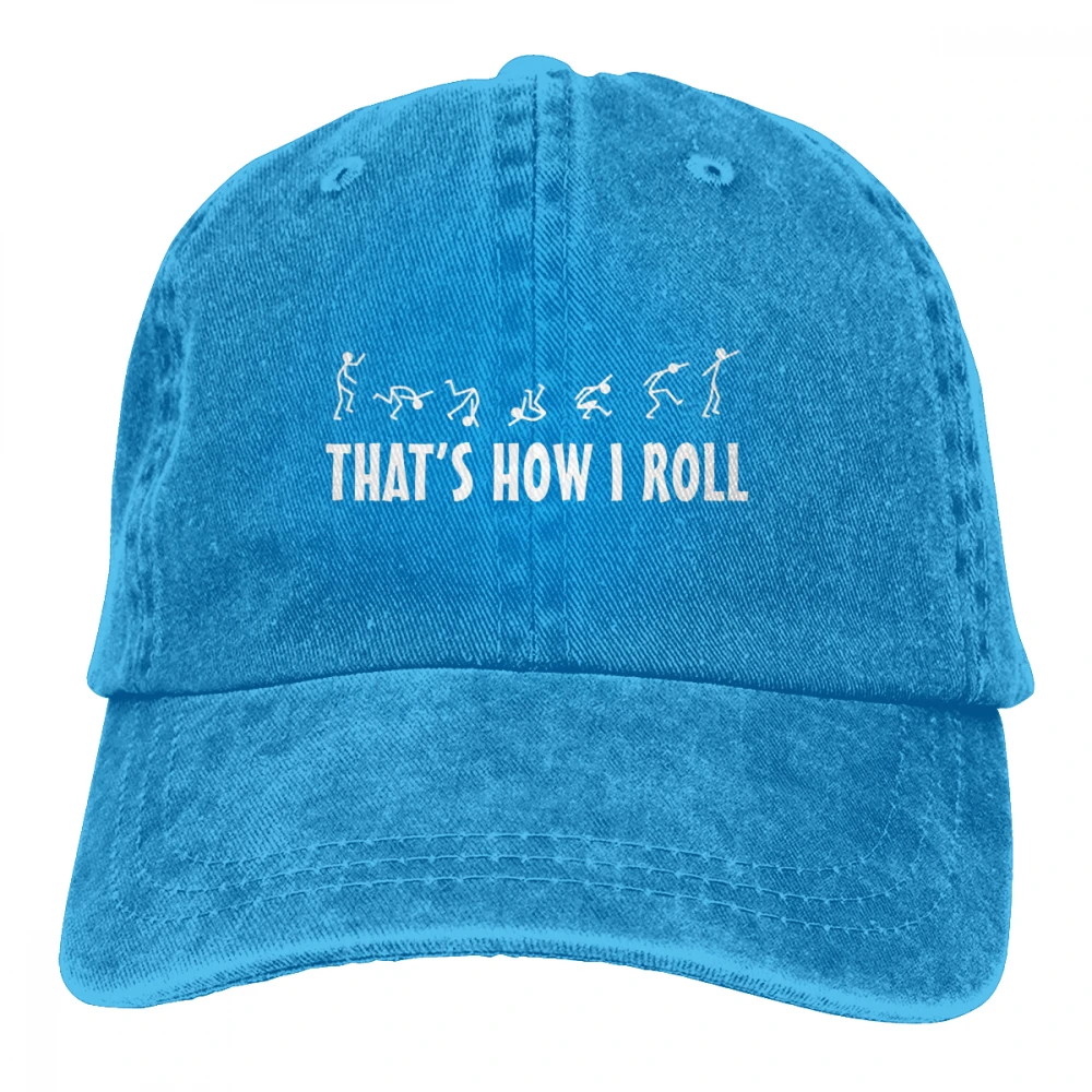 Вот как я рулонные тусклые нарисованные человечки Casquette черные унисекс Мужские Женские джинсовые бейсболка с ремешком кепки Регулируемая шляпа для гольфа
