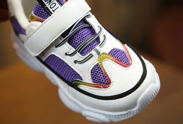 NEW children girl mesh white childrens shoes black child sport shoes purple little girl shoes
