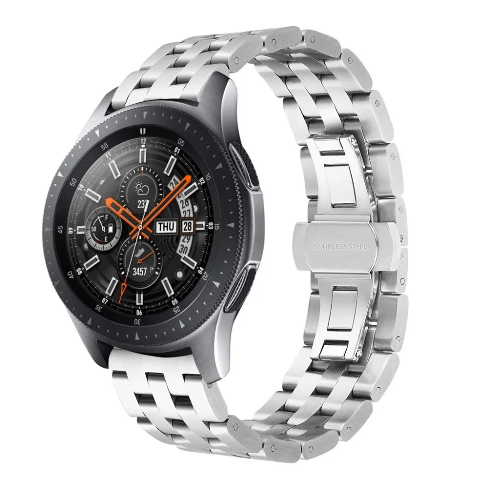 Сменный ремешок для часов из нержавеющей стали для samsung Galaxy Watch 46 мм, роскошный ремешок для умных часов, сменные ремешки