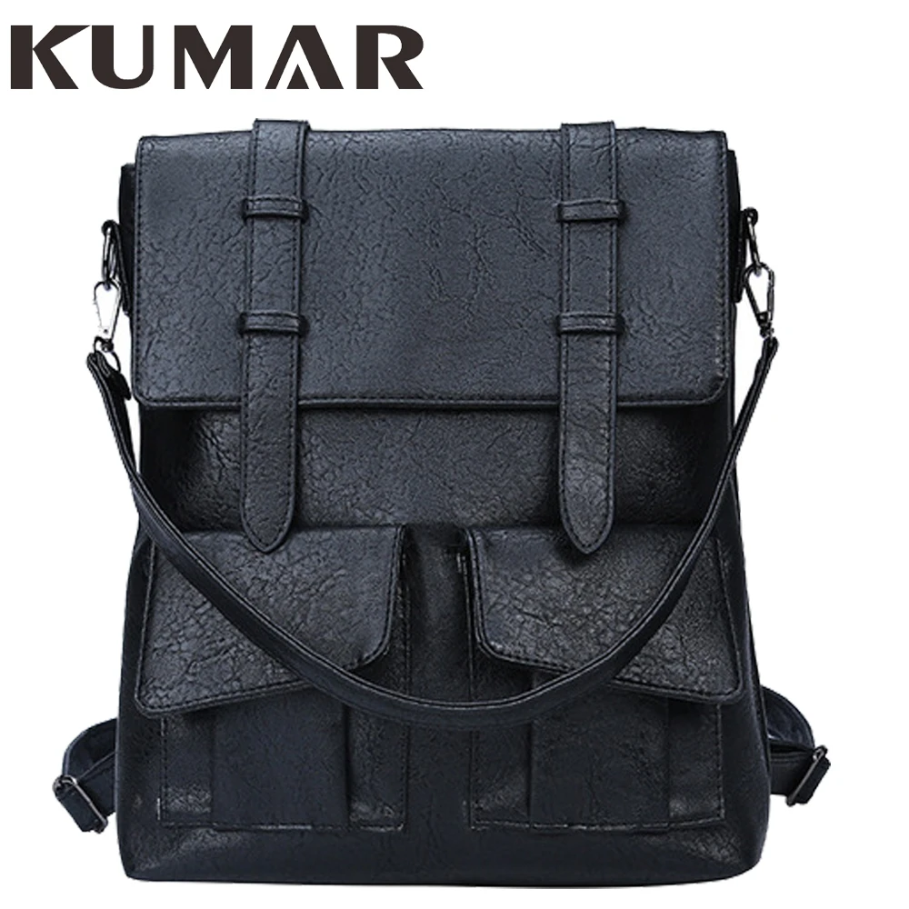 

2018 New Mochila Kanken Multifunction Solid Backpack Female Casual Vintage Women Shoulder Bag Preppy Style Schoolbag For Girls