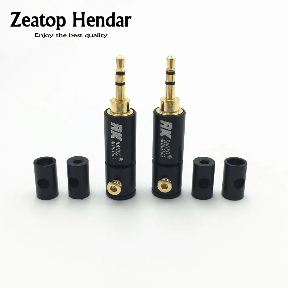 

2Pcs Gold Plated 2.5mm 3 Pole Stereo Male Jack 2.5 Audio Plug Connector DIY Solder Adapter for 2mm 4mm 6mm Cable