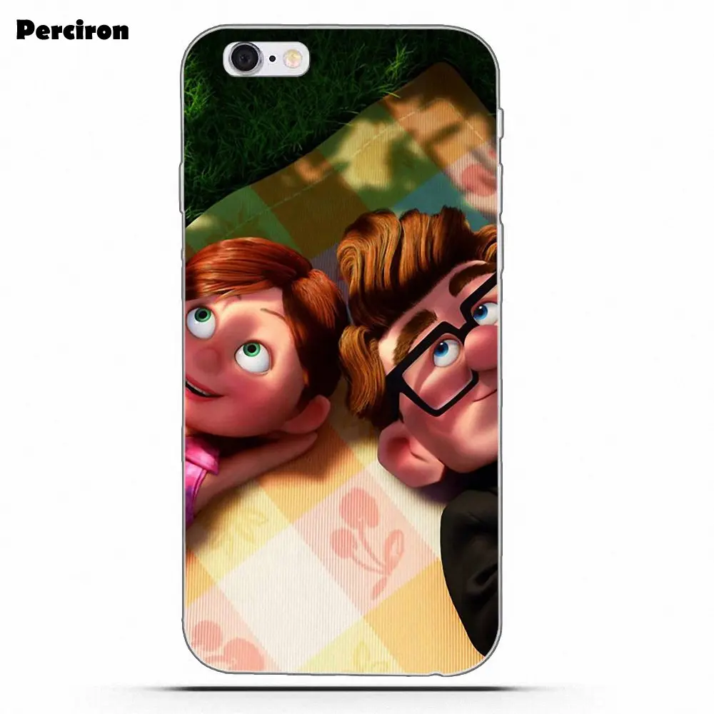 Мультфильм красота вверх Pixar Карл и Элли для iPhone 4 4S 5 5C SE 6 S 7 8 Plus X Galaxy S5 S6 S7 S8 Grand Core II