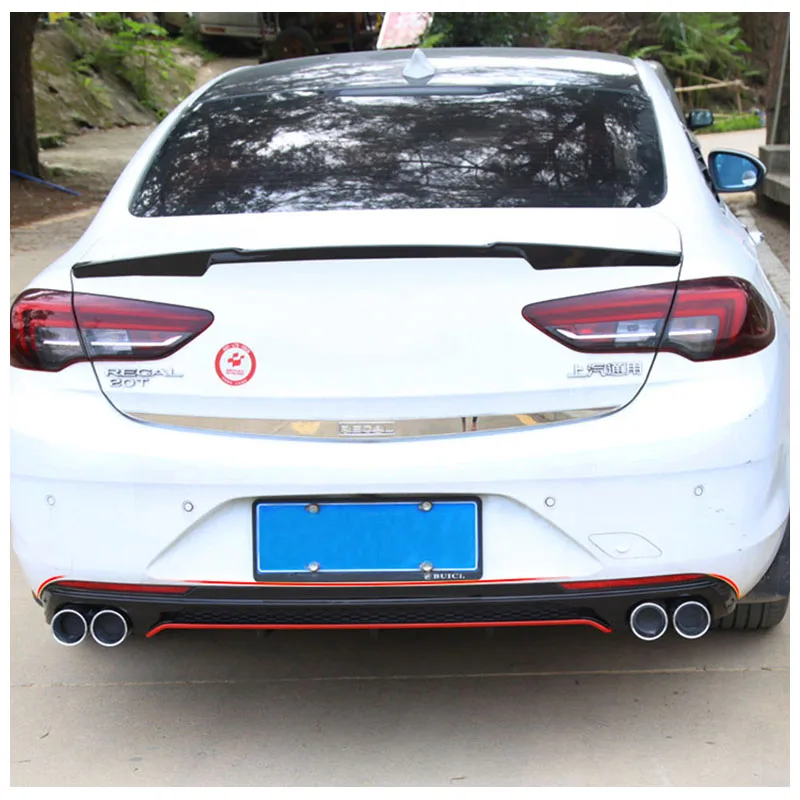 

Lsrtw2017 Abs Car Tail Lip Rear Spoiler Strip Trims for Buick Rega Opel Insignia 2018 2019 2020