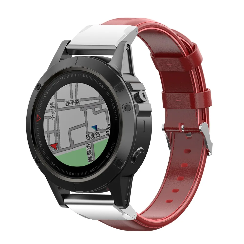Умный ремешок для Garmin Fenix 6/Fenix 6X, ремешок на запястье, кожаный ремешок+ пленка на экран для Garmin Fenix 5X/Fenix 5, часы
