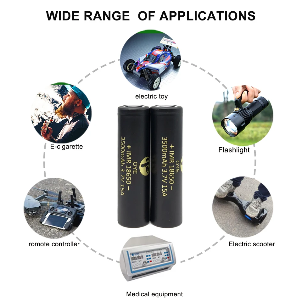 18650 литиевая батарея высокой емкости 3500mah 3,7 V литиевая аккумуляторная батарея 18650 литий-ионная батарея 18650 фонарик батарея