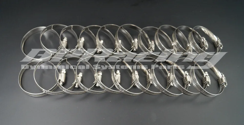 

20 Pcs x 3.6" (92 mm)/ Clamping Range 76 mm to 92 mm Stainless Steel Clamps