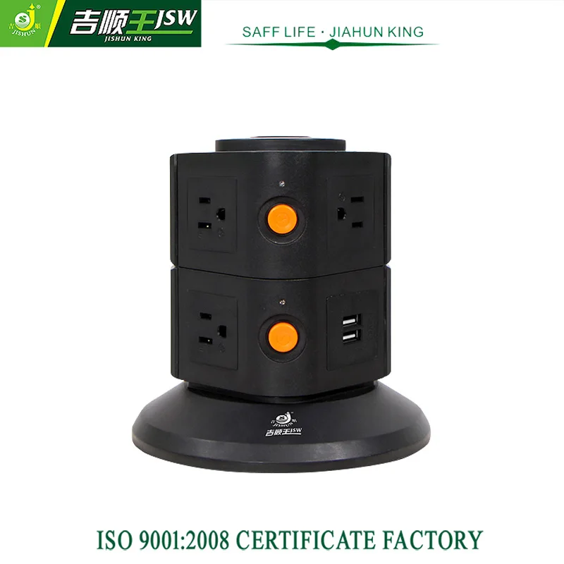 Portable US Power Strip American Outlet USB Electrical Plugs 110V