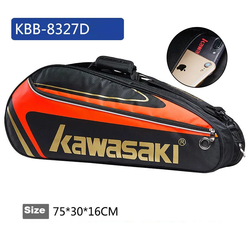 

Kawasaki Tennis Bag Single Shoulder Bag 1-3 Badminton Rackets Tennis Racket Bag Badminton Racquet Bag Men Tenis Training Pack