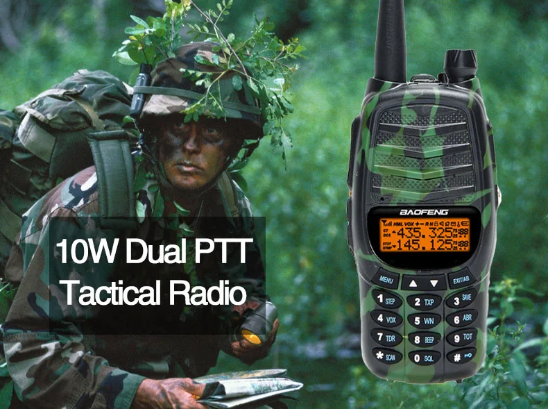 Baofeng UV-X9 Plus тактическое радио CS Tri-power 10 Вт/4 Вт/1 Вт Мощность ful 2 PTT VHF UHF Двухдиапазонная 10 км дальняя рация