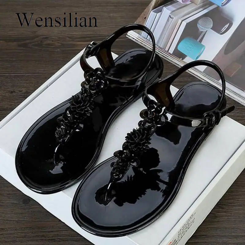 

Summer Women Sandals Jelly Shoes Flat Snadal Beach Shoes Flowers Ladies Flip Flops Female Slides Slippers Sandalia Feminina