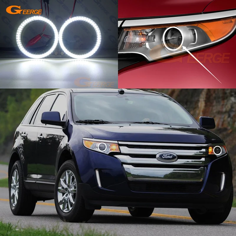 Для Ford Edge 2011 2012 2013 smd комплект светодиодов «глаза ангела» Дневной светильник отличное Ультра яркое освещение DRL