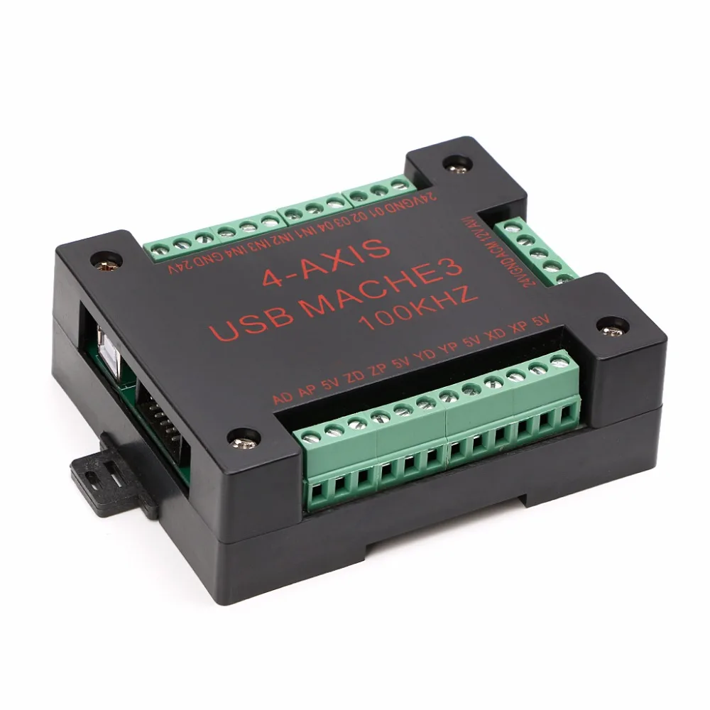 

CNC USB MACH3 100Khz Breakout Board 4 Axis Interface Driver Motion Controller New 2018