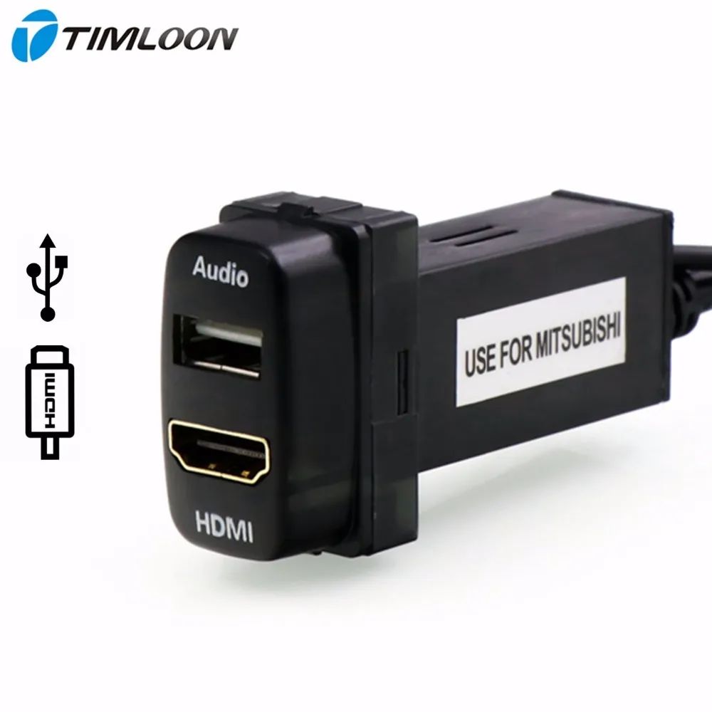 Cargador de entrada de Audio USB para coche con enchufe HDMI para Mitsubishi,ASX,Lancer,Outlander,Pajero,Zinger,Fortis,Soveran|car audio| audio inputcar audio usb input - AliExpress