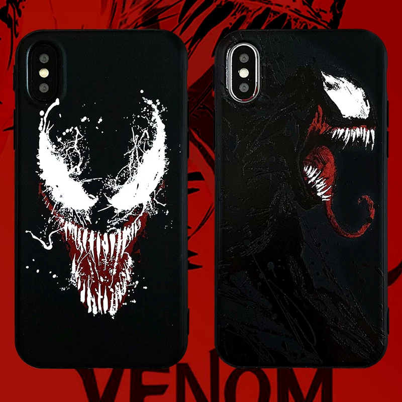 

The Film Marvel Venom Phone Cover Case For Iphone X Xs Max Xr 10 8 7 6 6s Plus Luxury Personality Soft Silicone Coque Fundas