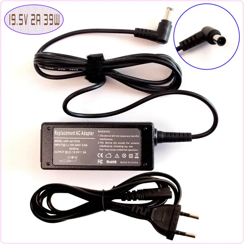 Для Sony VAIO PCG-4V1T 21212T 31211T 31311T 41111T ноутбук нетбук адаптер переменного тока зарядное