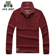 battlefield Jeep men’s autumn new long-sleeved t-shirt lapel T-shirt men’s AFS JEEP 1202