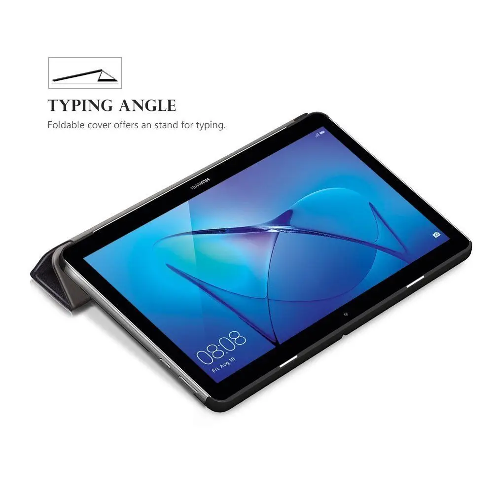 Кожаный тонкий чехол смарт подставка Фолио для Huawei MediaPad T3 10 &quotдюймовый