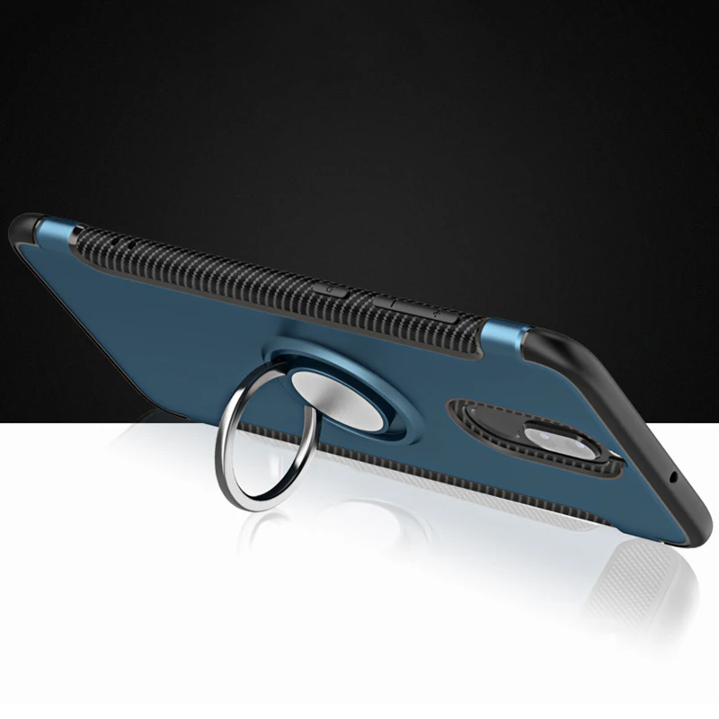 For-Huawei-Mate-10-Lite-Case-Car-Holder-Stand-Magnetic-Suction-Bracket-Finger-Ring-TPU-PC(5)