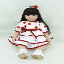 22 inch 55 cm reborn Silicone dolls lifelike doll reborn babies toys Pretty cute dress doll