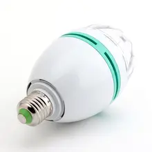 Útil 3 W E27 RGB Crystal Ball Rotating Lâmpada LED Luz de Palco para DJ Club Disco Party
