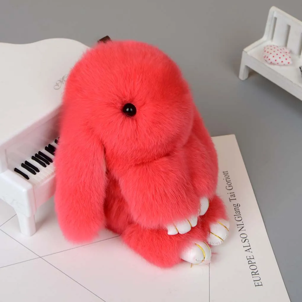 

Plush Clip Keychain Mini Charm Bag Pendants Soft Stuffed Animal Toys Rabbit Doll Key Chains Plush Cartoon Toys for Children