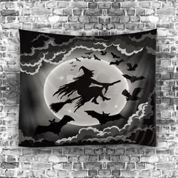 Хэллоуин шаблон печати волшебный Темный стиль гобелен спальня гостиная Dorm многоцелевой декоративный гобелен
