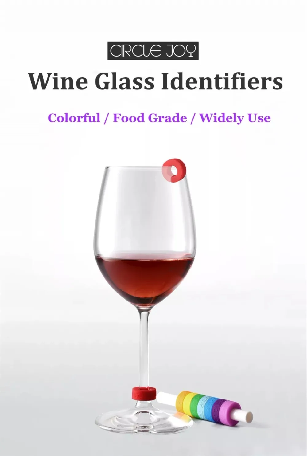 Mijia CIRCLE JOY, 8 шт., бокал для вина, идентификационное кольцо, чашка, посуда для питья, маркер, многоразовое Силиконовое стекло, ИДЕНТИФИКАТОРЫ для пищевых продуктов