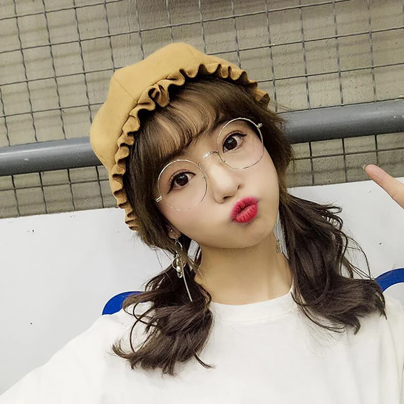 Women Hats Spring Summer Vintage Bow Artist Painter Hat Cute Sweet Women Berets Solid Fashion Beret Hats Feminina Girl Gift